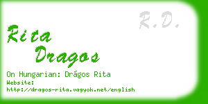 rita dragos business card